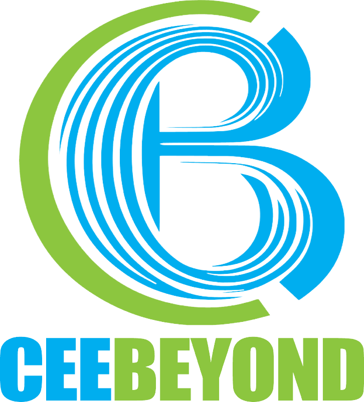 cb logo w: words green and blue